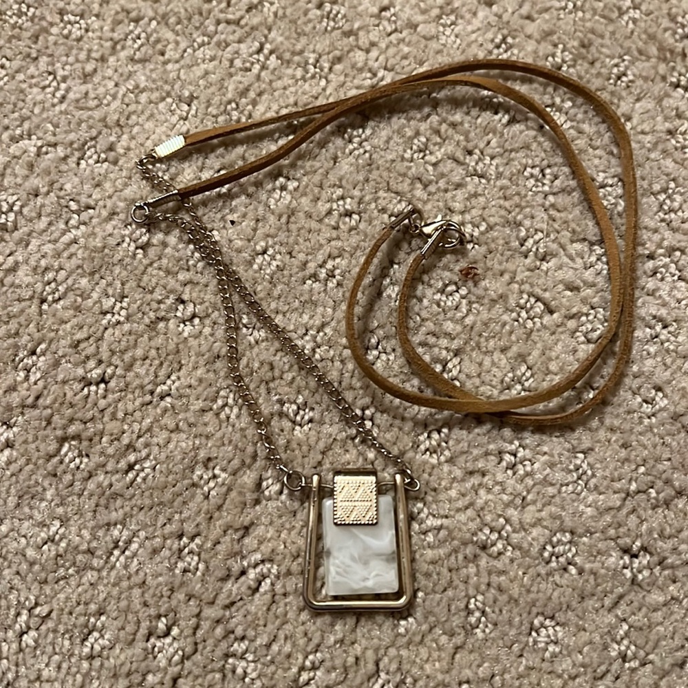 Stone Necklace on cord